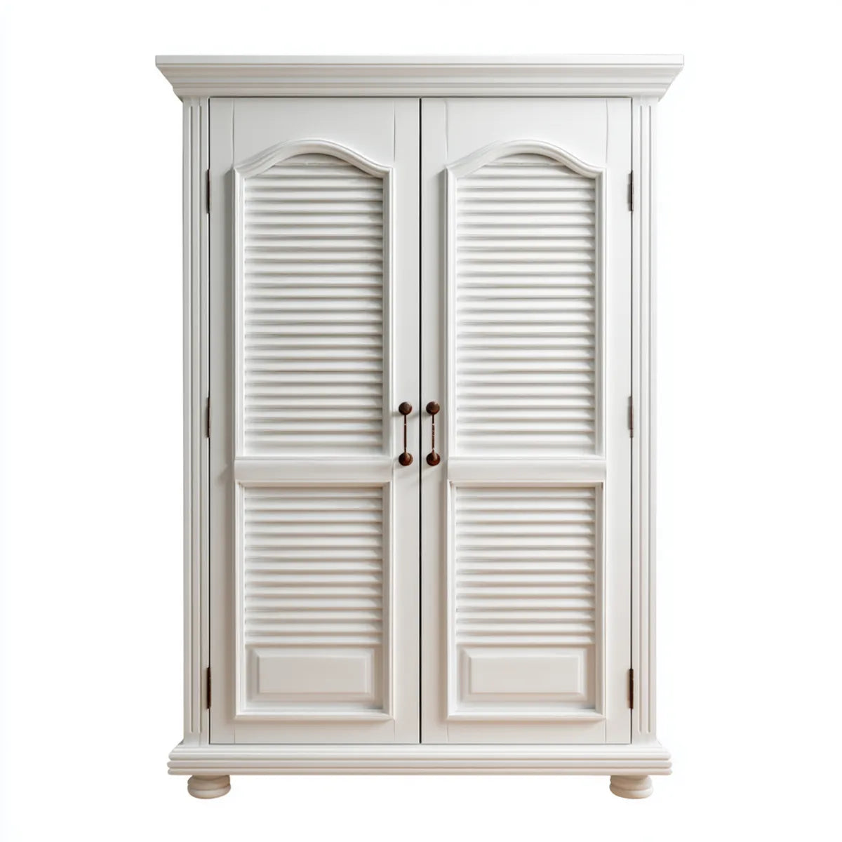 Kleiderschrank 2-türig Weiß 100 x 55 x 200 cm MDF Rechteckig mit Lamellentüren