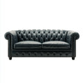 2-Sitzer Chesterfield Sofa Schwarz 180 x 90 x 75 cm PU-Kunstleder Rechteckig
