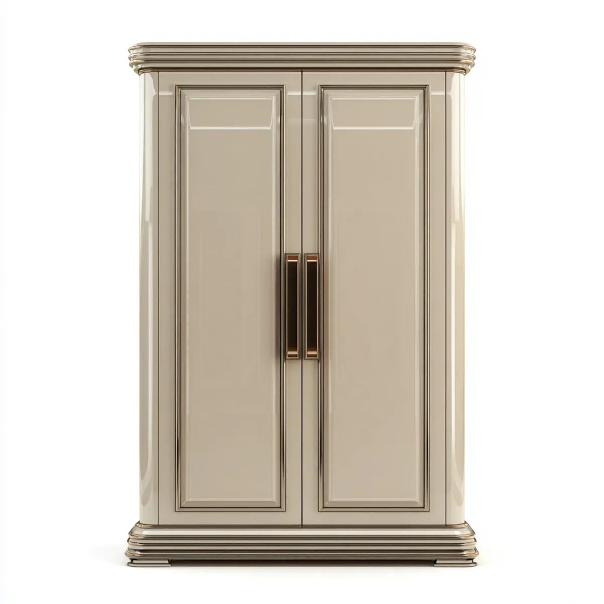 Drehtürenschrank 2-türig Beige 100 x 60 x 200 cm MDF Rechteckig