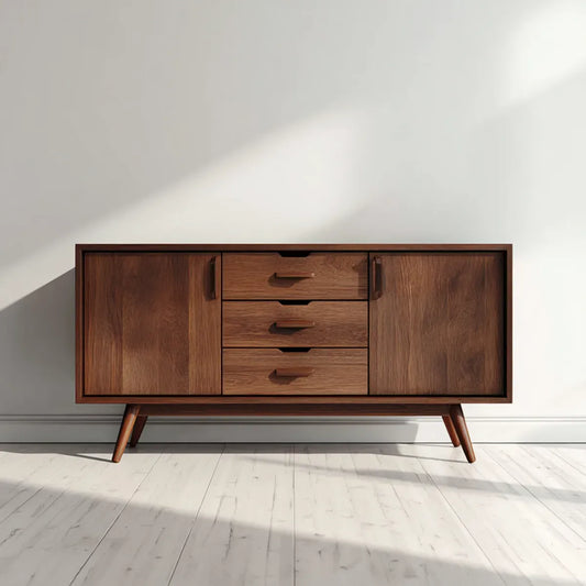 Sideboard Nussbaum 160 x 40 x 80 cm MDF mit Walnussfurnier rechteckig
